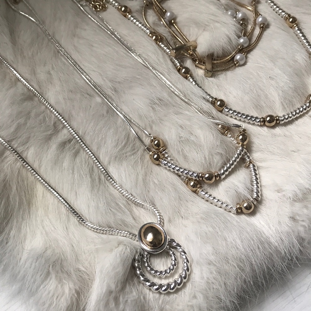 NEW 4 Napier Silver and gold Necklace and Bracelet